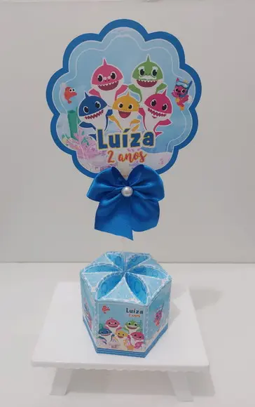 Centro de Mesa Baby Shark Azul