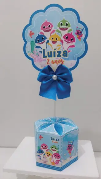 Centro de Mesa Baby Shark Azul