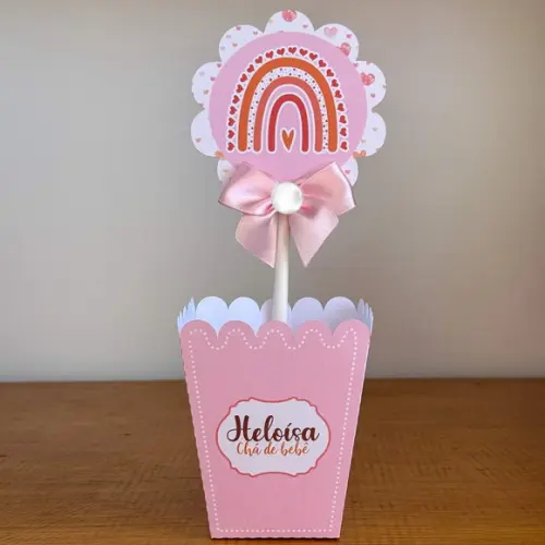 Centro de Mesa Cachepô Arco Ìris Boho