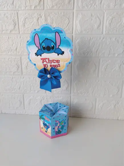 Centro de Mesa Stitch Lembrancinhas Enfeite Festas