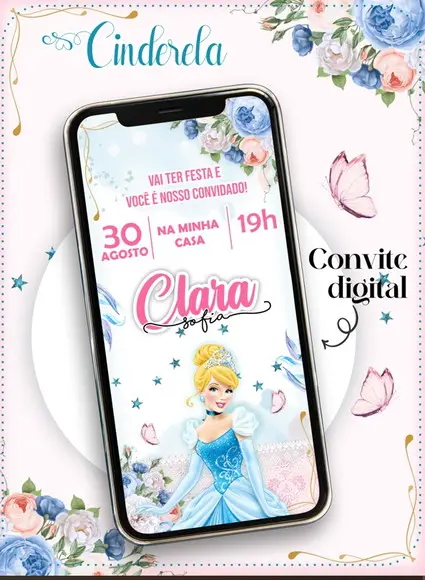 Convite Digital Cinderela