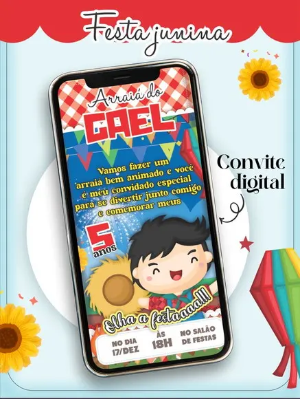 Convite Digital Festa Junina
