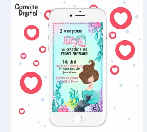 Convite Digital Sereia Morena