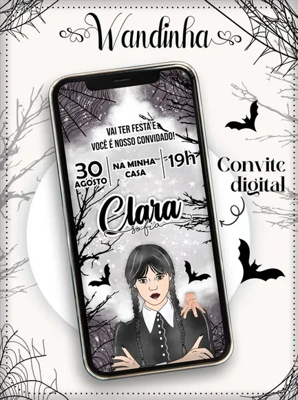 Convite Digital Wandinha