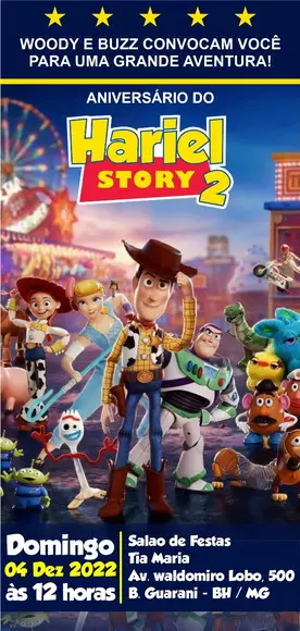 Convite Digital Toy Story