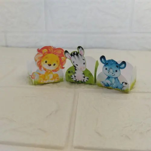 Forminhas para Doces Safari 2 Aquarela 50 Unidades