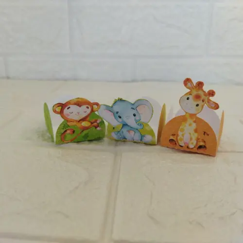 Forminhas para Doces Safari 2 Aquarela 50 Unidades
