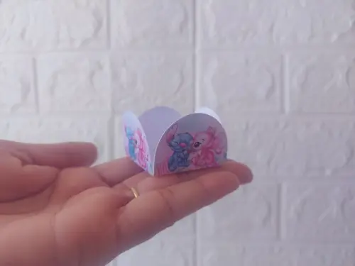 Forminhas para Doces Stitch e Angel Festa Infantil 50 Unids
