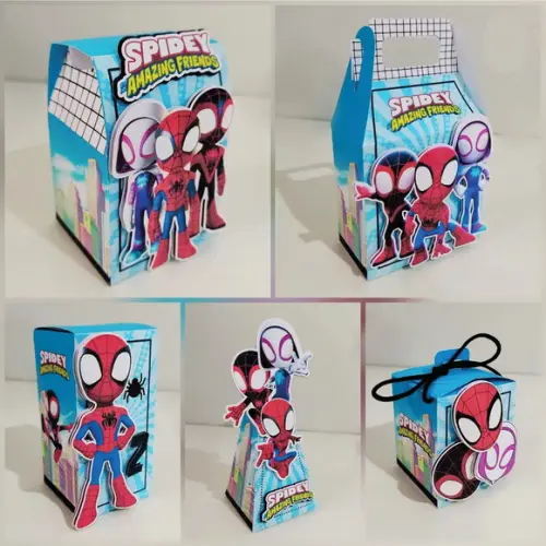 Kit Festa 15 Itens Caixinhas Personalizadas Homem Aranha