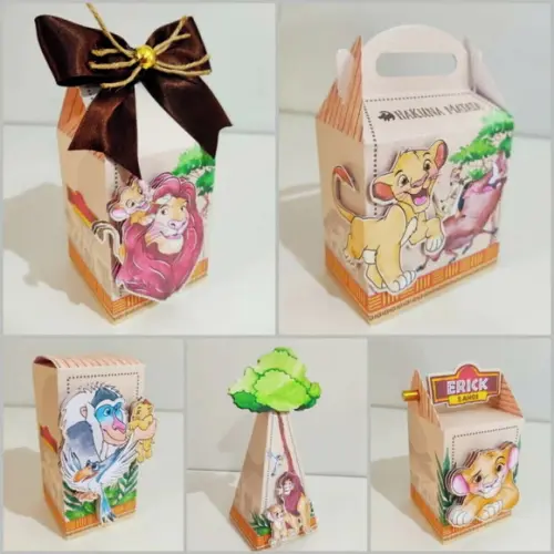 Kit Festa 15 Lembrancinhas Personalizadas Rei Leão 3d