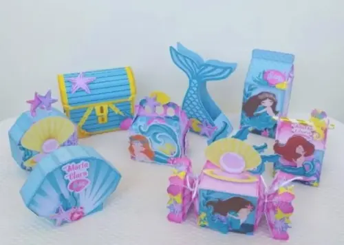 Kit Festa 20 Lembrancinhas Personalizadas Sereia