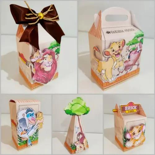 Kit Festa 30 Lembrancinhas Personalizadas Rei Leão 3d