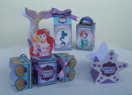 Kit Festa 30 Lembrancinhas Personalizadas Sereia