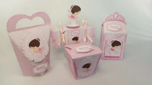 Kit Festa 40 Lembrancinhas Personalizadas Bailarina