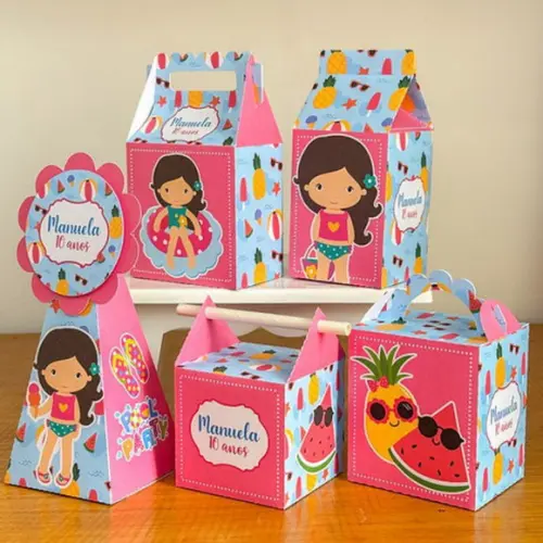 Kit Festa 40 Lembrancinhas Personalizado Pool Party Menina 2