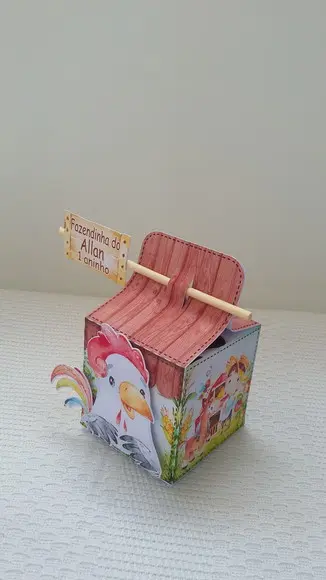 Kit Festa Infantil Caixinhas Fazendinha Aquarela-50 Peças
