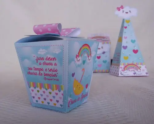 Kit Festa Lembrancinhas Personalizadas Chuva de Amor