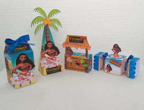 Kit Festa Lembrancinhas Personalizadas Moana 3 - 40 Peças