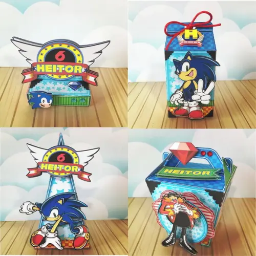 Kit Festa Lembrancinhas Personalizadas Sonic-20 Itens