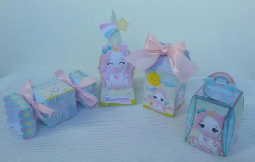 Kit Festa Lembrancinhas Personalizadas Unicornio Baby