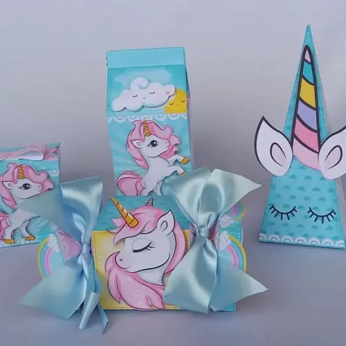Kit Festa Lembrancinhas Personalizadas Unicornio- 40 Itens