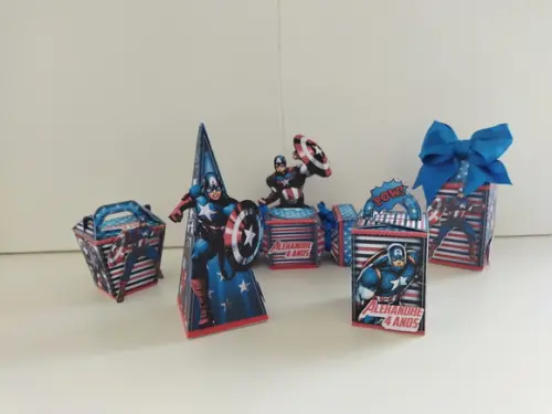 Kit Festa Personalizada Capitão América - 30 Itens