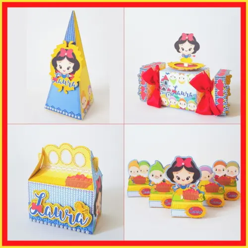 Kit Festa Personalizada Branca de Neve Baby- 25 Itens
