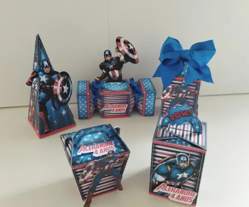 Kit Festa Personalizada Capitão América - 30 Itens