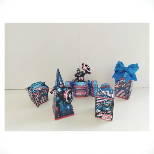 Kit Festa Personalizada Capitão América - 30 Itens