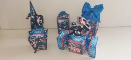 Kit Festa Personalizada Capitão América -20 Itens