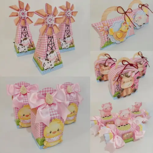 Kit Festa Personalizada Fazendinha Menina 2- 25 Itens