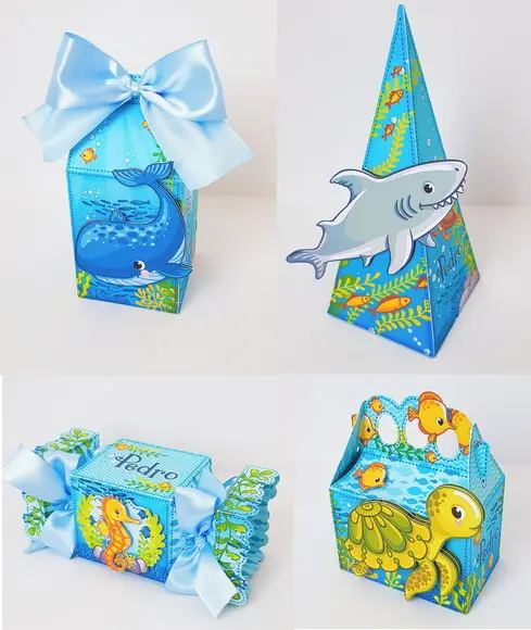 Kit Festa Personalizada Fundo do Mar Menino- 25 Peças