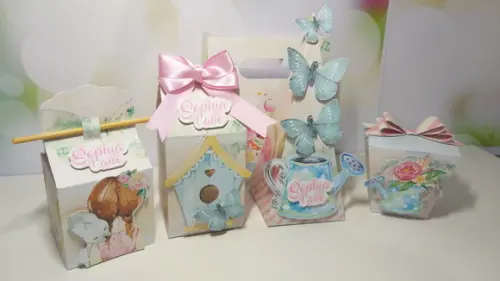 Kit Festa Personalizada Jardim Encantado Aquarela-45 Itens