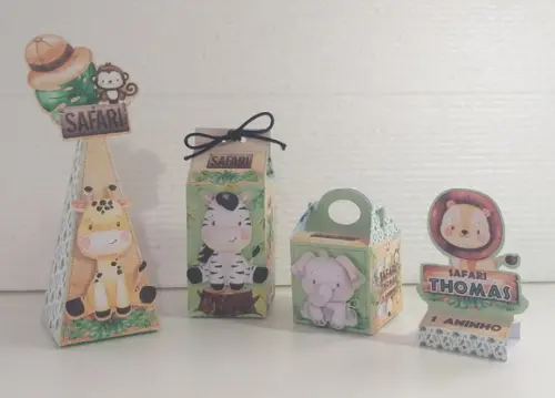 Kit Festa Safari Aquarelado Aquarelado 1- 20 Itens
