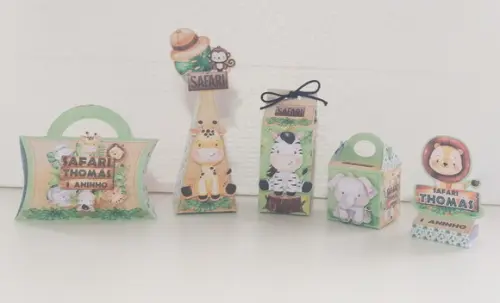 Kit Festapersonalizada Safari Aquarelado 1 - 50 Itens
