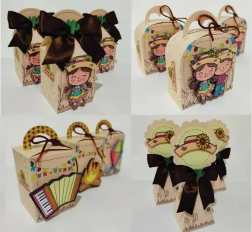 Kit Lembrancinhas Personalizadas Junina 3 - 15 Itens