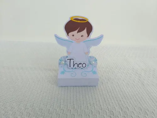 Porta Chocolate Duplo Anjinho Menino