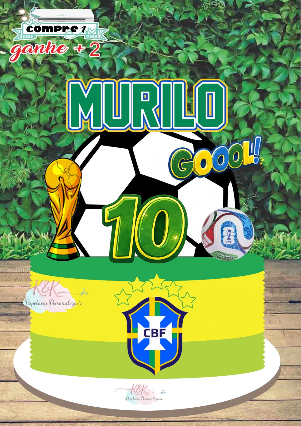 Arquivo de corte Topo de bolo Copa do Mundo Brasil