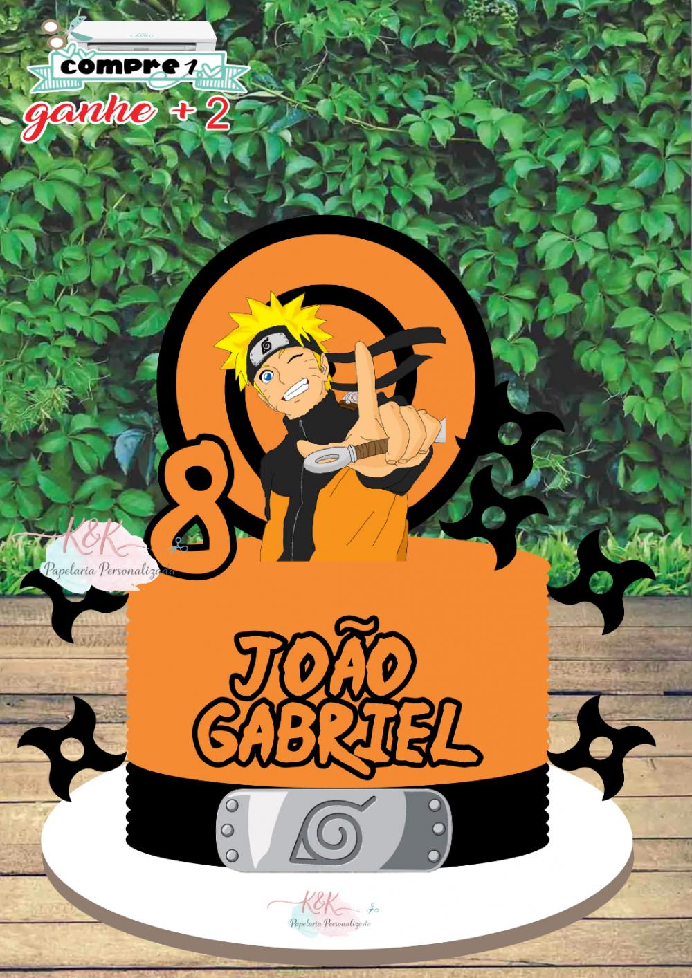 Arquivo de corte Topo de bolo  Ninja Naruto