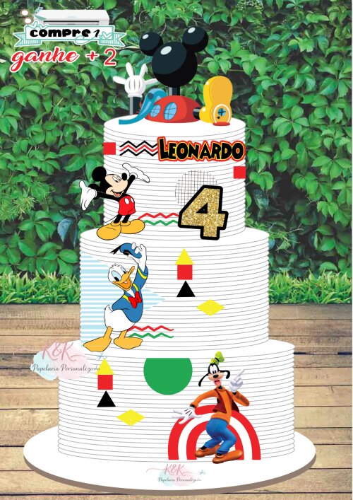 Arquivo de corte Topo de bolo Turma do Mickey