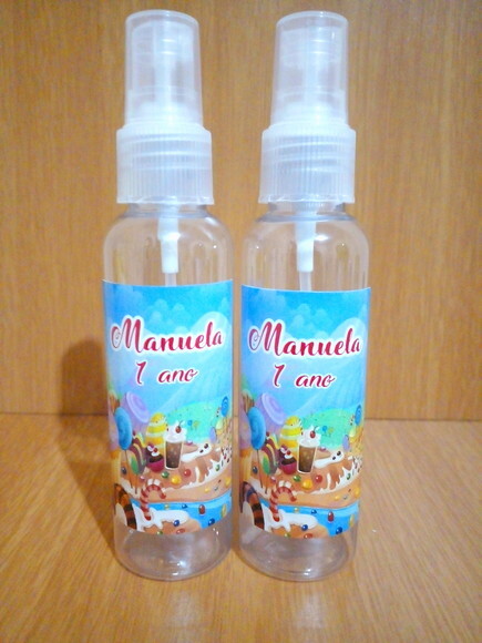 Álcool Líquido 60ml Personalizado Spray - Doces