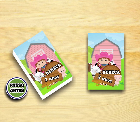 Bloquinho de Anotações Personalizado 50 Fls. Fazendinha Rosa
