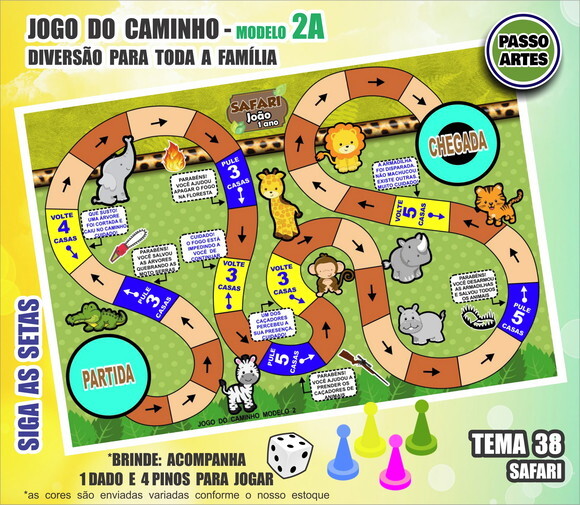 Jogo de Tabuleiro Caminho - Personalizado M.2a - Safari
