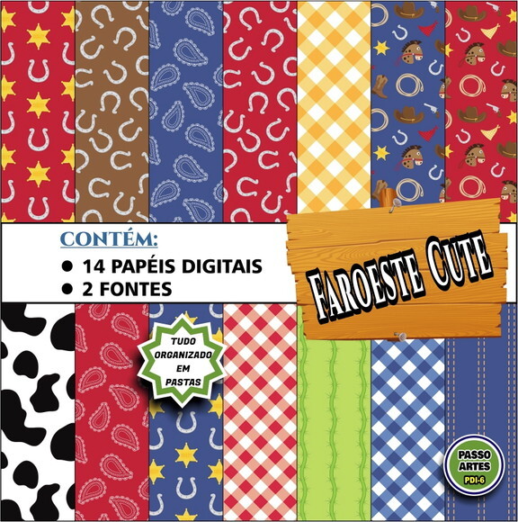 Kit Digital COMPRA 1 E LEVA 2 - FAROESTE CUTE