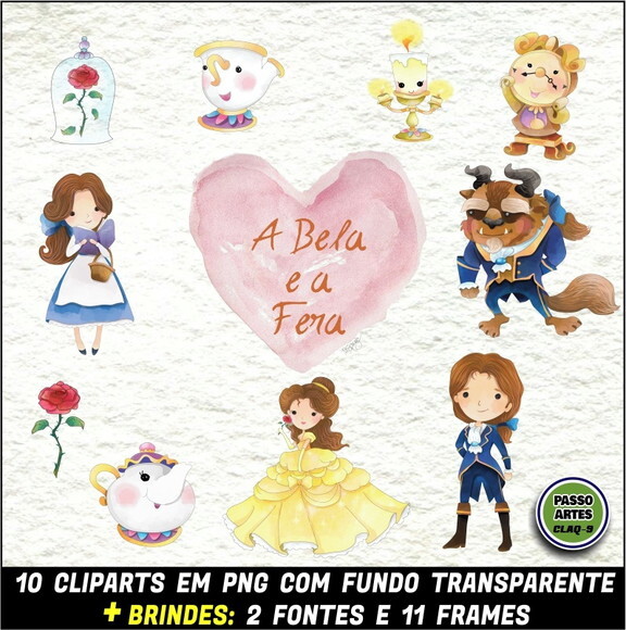 Kit Digital PROMO 2 EM 1 - A BELA E A FERA