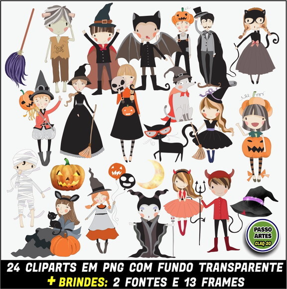 Kit Digital PROMO 2 EM 1 - HALLOWEEN CUTE