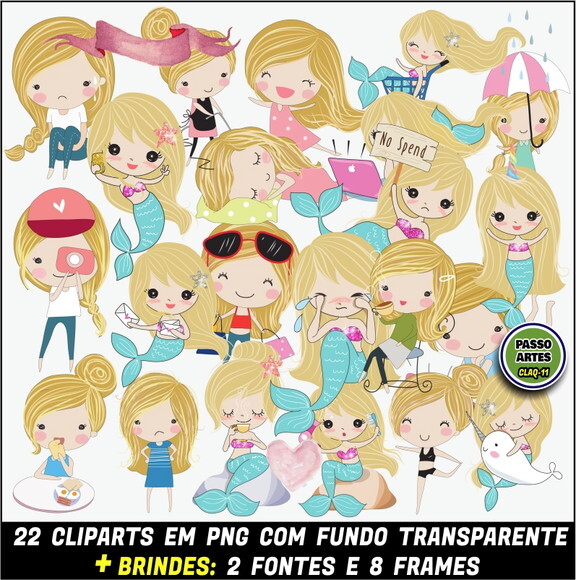 Kit Digital PROMO 3 EM 1 - SEREIA MENINA