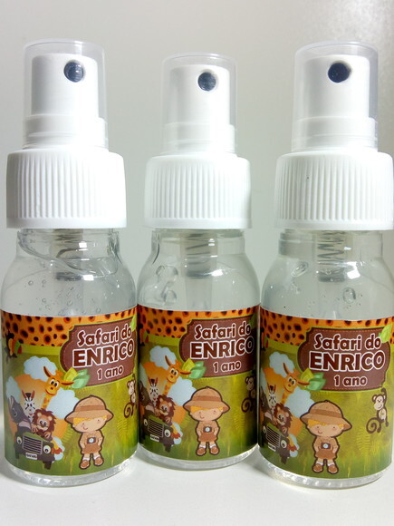Mini Álcool 70% de 35 ml c/ Tampa Spray - Temas Festas