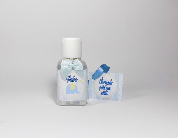 Mini Álcool em Gel de 35 ml c/ Aroma e Tampa Flip - Temas