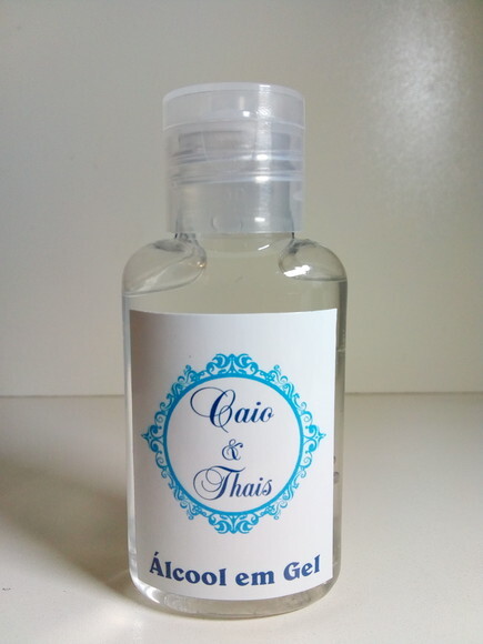 Mini Álcool Gel de 35 ml c/ Tampa Flip Padrão - Temas